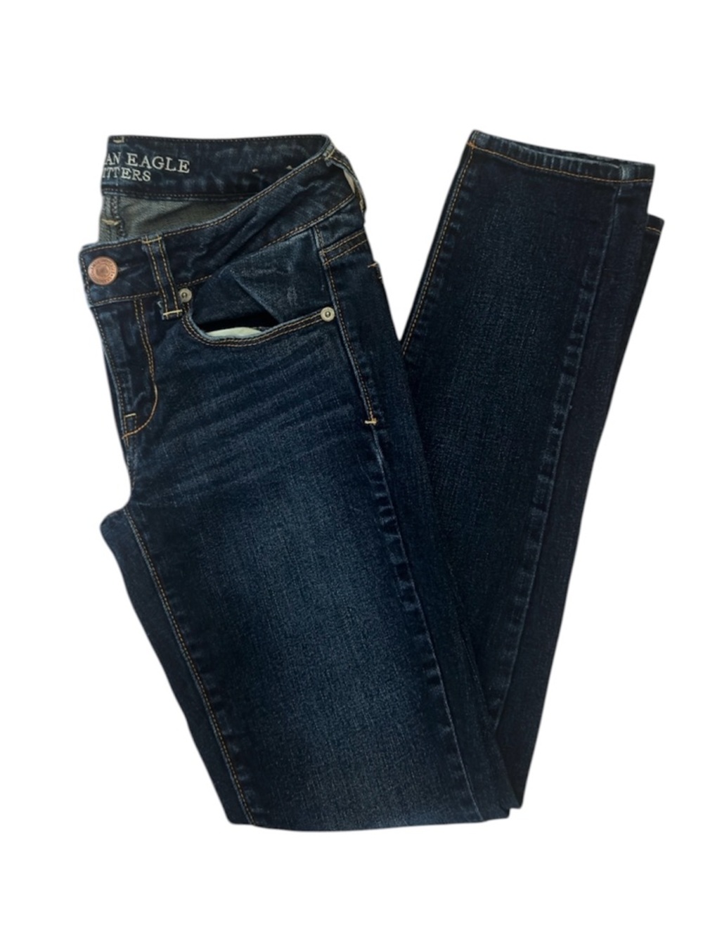 American Eagle AEO Skinny Stretch Jeans Size 0 Short Dark Wash